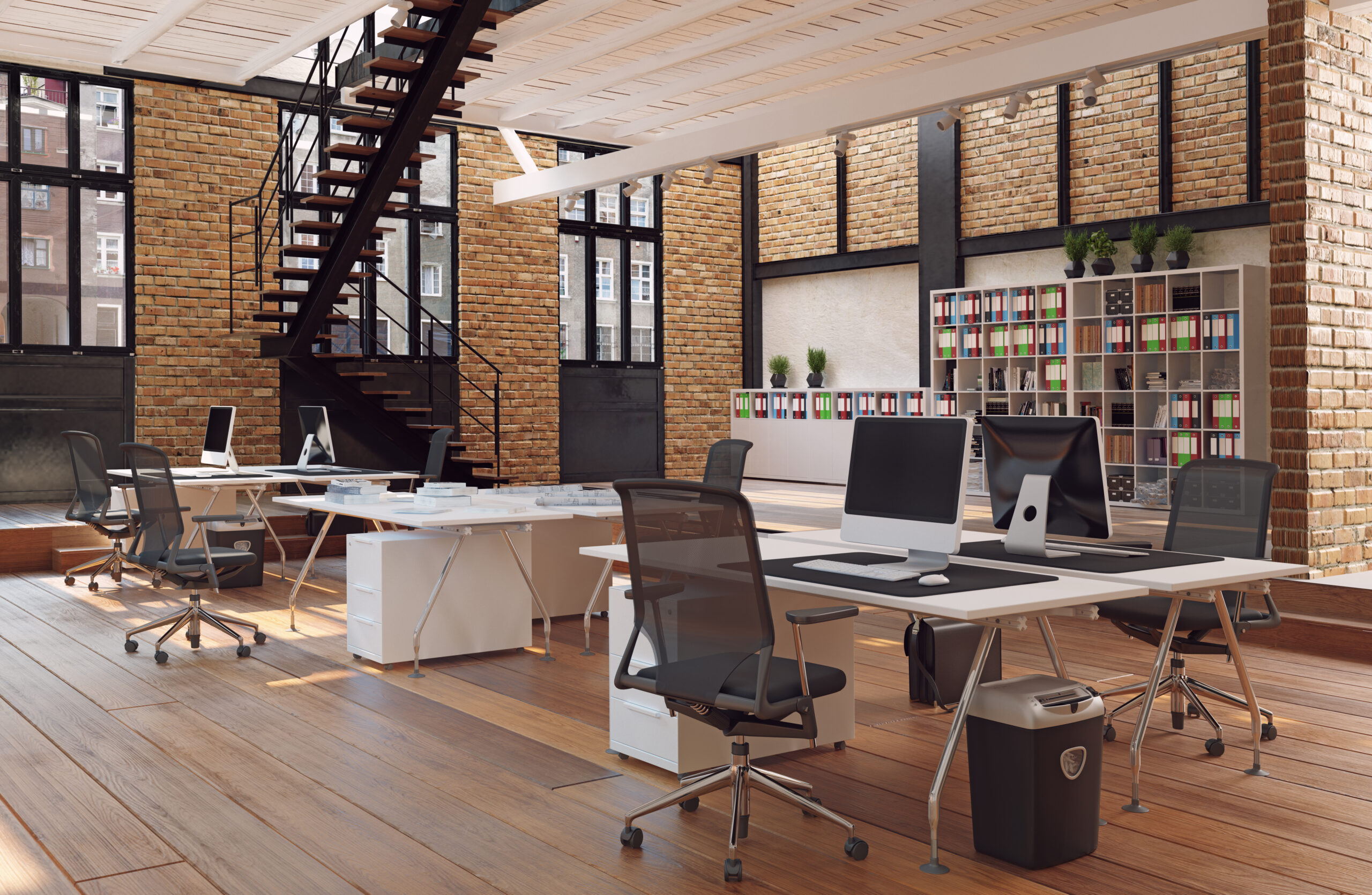 Contemporary,Office,Interior.,3d,Rendering,Design,Concept